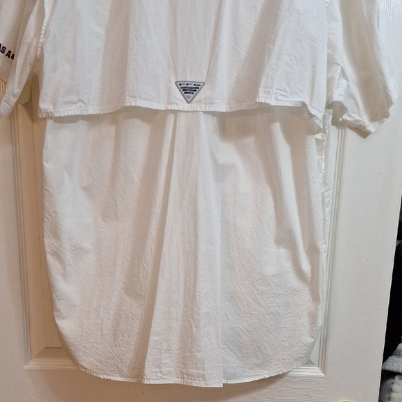 Columbia White Casual Button Down Shirt with Embroidered Logo Texas A&M SZ.XLG - Picture 10 of 12